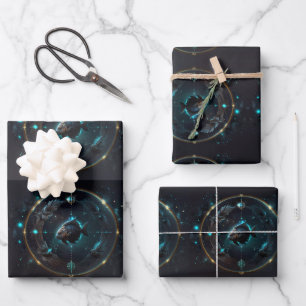 Símbolo de estrella zodiaca Hojas de papel de ajus