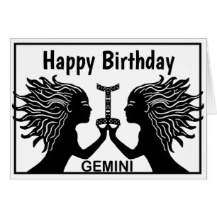 Símbolo de Gemini Feliz cumpleaños Horoscopio Zodi