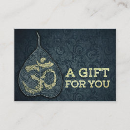 Símbolo de hoja de bodhi OM Certificado de regalo 