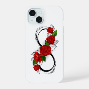 Símbolo de infinito con rosas rojas