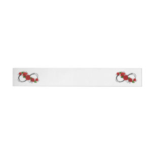 Símbolo de infinito con rosas rojas