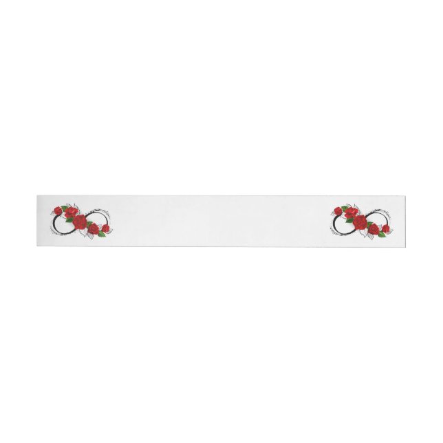 Símbolo de infinito con rosas rojas (Individual)