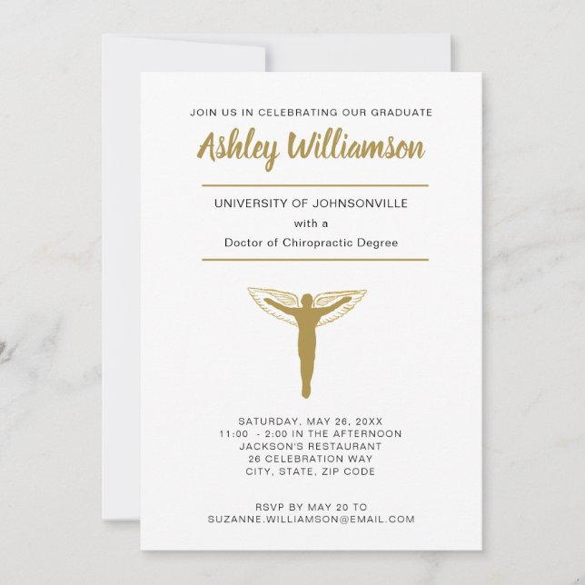 Símbolo de Invitación de graduación de Médica quir (Anverso)