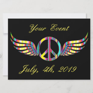 Símbolo de la paz del hippie alado Thunder_Cove