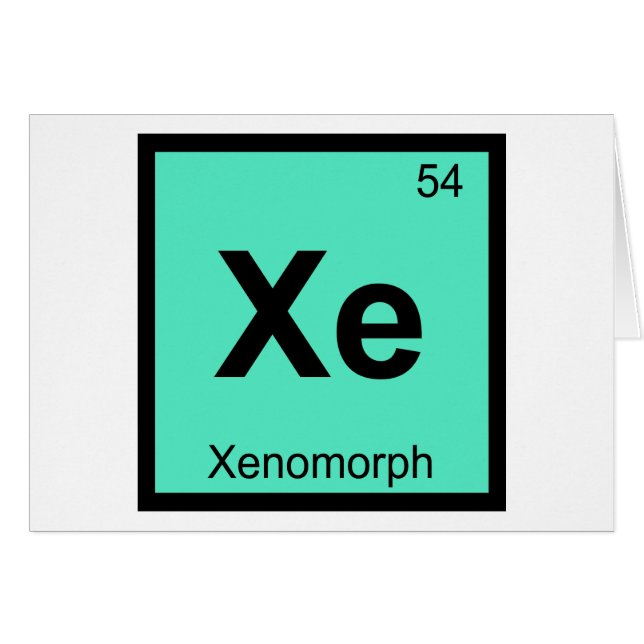 Símbolo de la tabla periódica de la química de Xe (Anverso (Horizontal))
