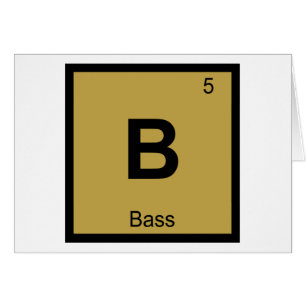 Símbolo de la tabla periódica de química de música