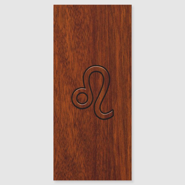 Símbolo de Leo Zodiac en estilo de madera de Rich  (Anverso)
