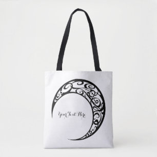 Símbolo de luna tribal personalizado para bolsa de