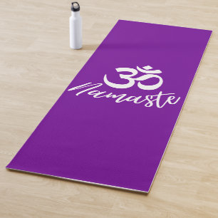 Símbolo de meditación HIndu púrpura (Aum) yoga mat