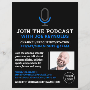 Símbolo de micrófono, podcaster, publicidad podcas