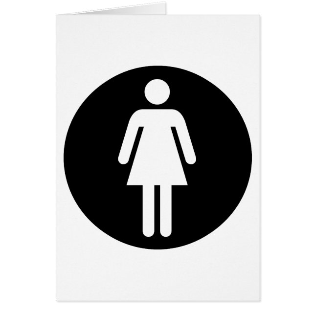 Símbolo de mujer círculo negro (Frente)