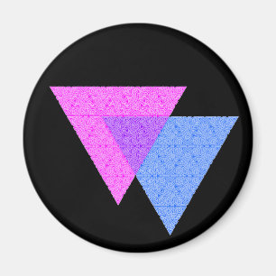 Símbolo de nudo bibliográfico redondo imán negro