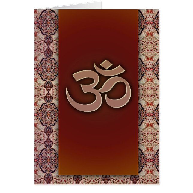 Símbolo de OM con el fondo indio del diseño (Frente)