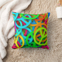 Símbolo de paz Cojín decorativo de Rótulo moderno