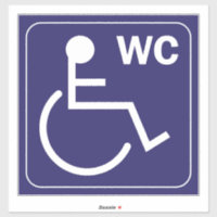 Símbolo de Pegatina de silla de ruedas incapacitad