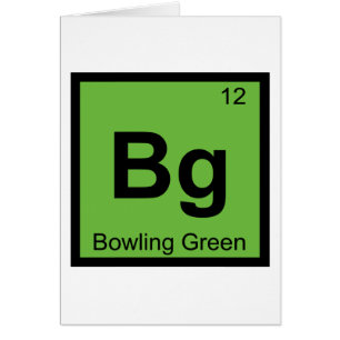 Símbolo de Química de Bowling Green Kentucky Bg