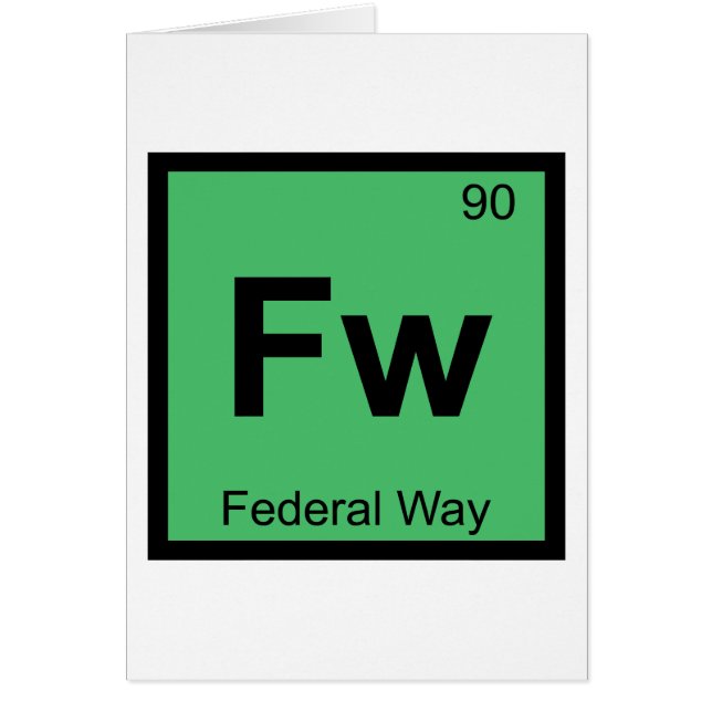 Símbolo de Química de Federal Way Washington (Frente)