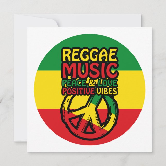Símbolo de reggae y paz con citas positivas (Anverso)