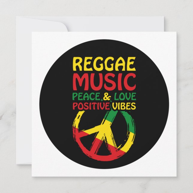 Símbolo de reggae y paz con citas positivas (Anverso)