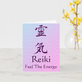 Símbolo de Reiki Sentir la tarjeta de nota Energy 