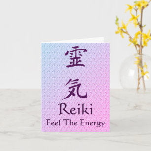 Símbolo de Reiki Sentir la tarjeta de nota Energy