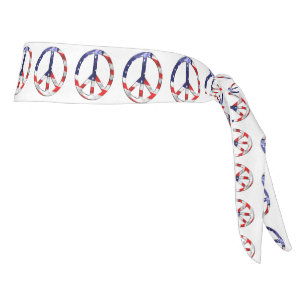 Símbolo de signo de paz de bandera estadounidense