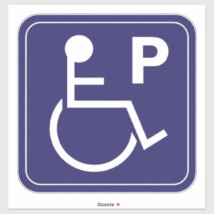 Símbolo de silla de ruedas Pegatina de estacionami