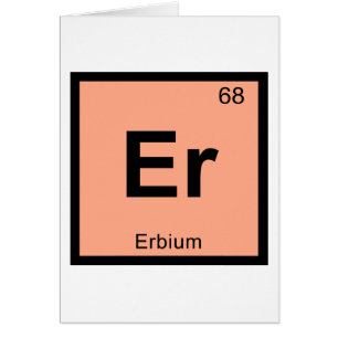 Símbolo de tabla periódica de química de erbium
