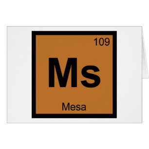 Símbolo de tabla periódica de química de Mesa Ariz