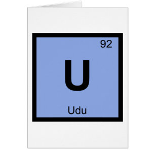 Símbolo de tabla periódica de química musical Udu