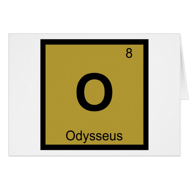 Símbolo de tabla periódica de química odysseus gri (Anverso (Horizontal))