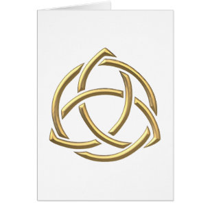 Símbolo de trinidad sagrada Golden "3-D" 2