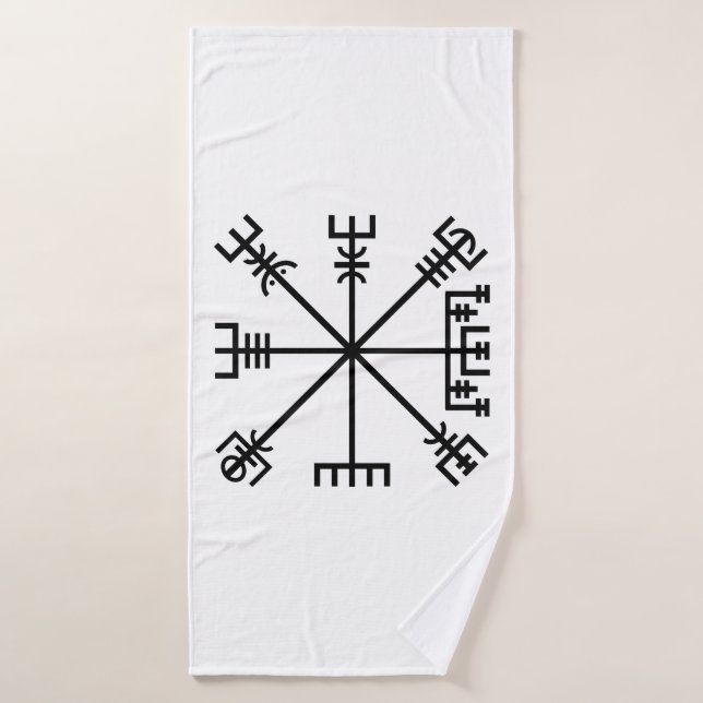 Símbolo de viking de vegvisir (Toalla de baño)