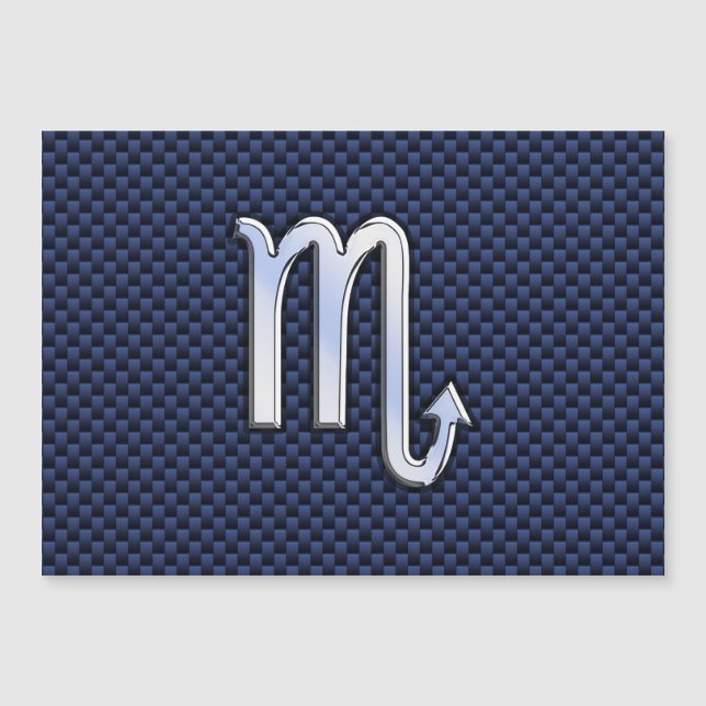 Símbolo de zodiaco de escorpión plateado Fibra de  (Anverso)