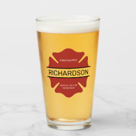 Símbolo del logotipo rojo del bombero personalizad