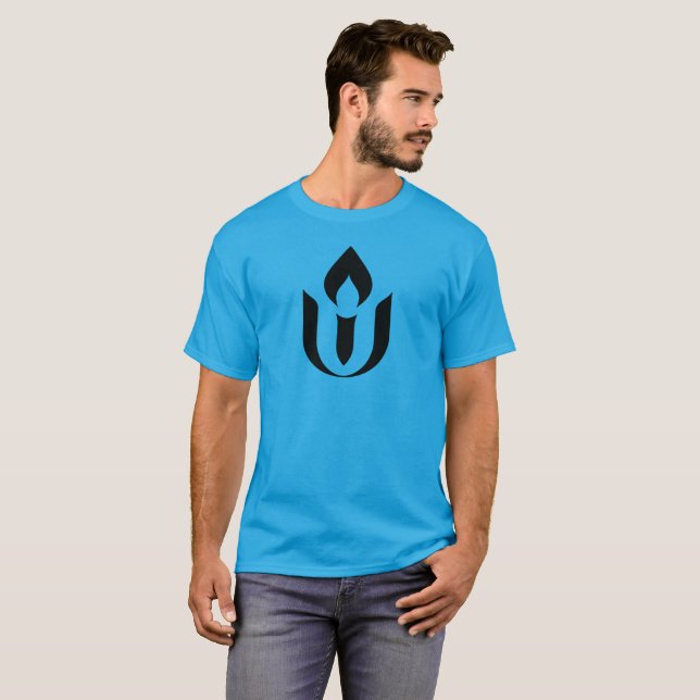 Símbolo del negro de la camiseta del símbolo de la (Anverso completo)