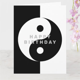 Símbolo del personalizado Yin Yang Tarjeta de bien