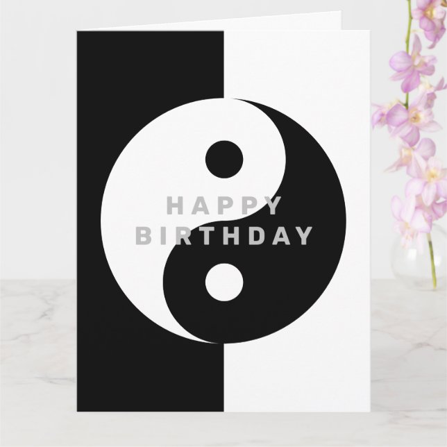 Símbolo del personalizado Yin Yang Tarjeta de bien (Orquídea)