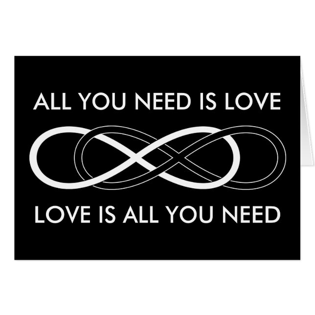 Símbolo doble infinito - Blanco y negro (Anverso (Horizontal))