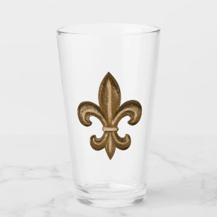 Símbolo elegante de la flor de lis del oro