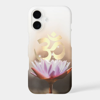 Símbolo elegante de OM de la flor y del oro de