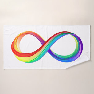 Símbolo infinito arcoiris en capas