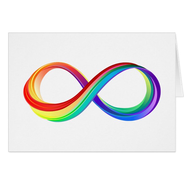 Símbolo infinito arcoiris en capas (Anverso (Horizontal))