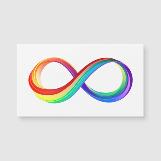 Símbolo infinito arcoiris en capas (Anverso)