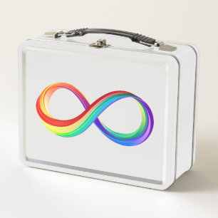 Símbolo infinito arcoiris en capas