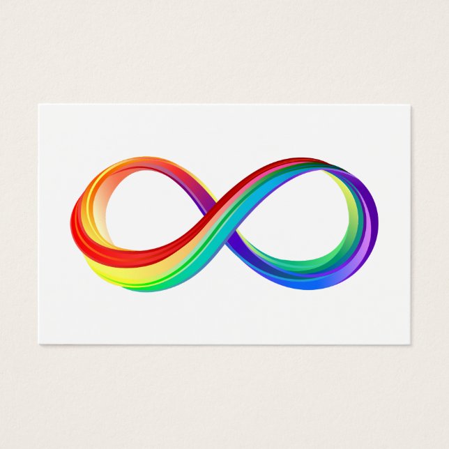 Símbolo infinito arcoiris en capas (Anverso)