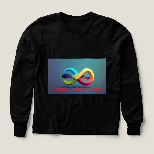 "Símbolo infinito colorido" diseñado (Diseño frontal)