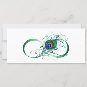 Símbolo infinito con pluma de pavo real