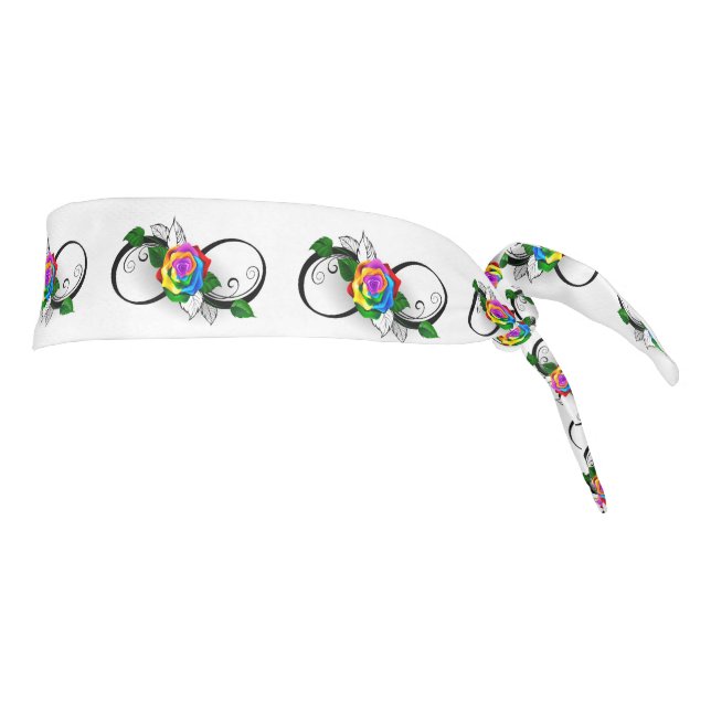Símbolo infinito con Rosa arcoiris (Girar 90)