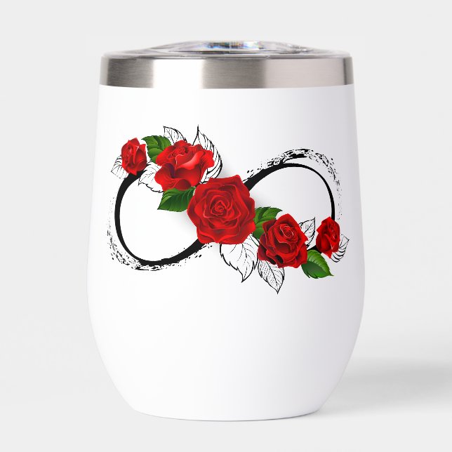 Símbolo infinito con rosas rojas (Frente)